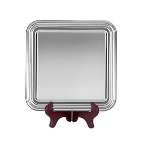 Heavy Gauge Nickel Plated Linear Square Tray - S9