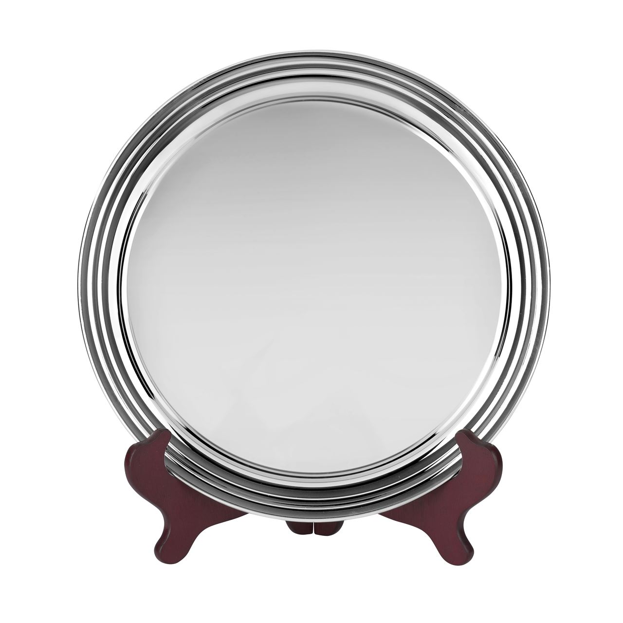 Heavy Gauge Nickel Plated Round Tray With Plain Edge - S8