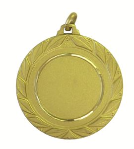 Gold Faceted Laurel Leaf Medal (size: 42mm) - 5705F