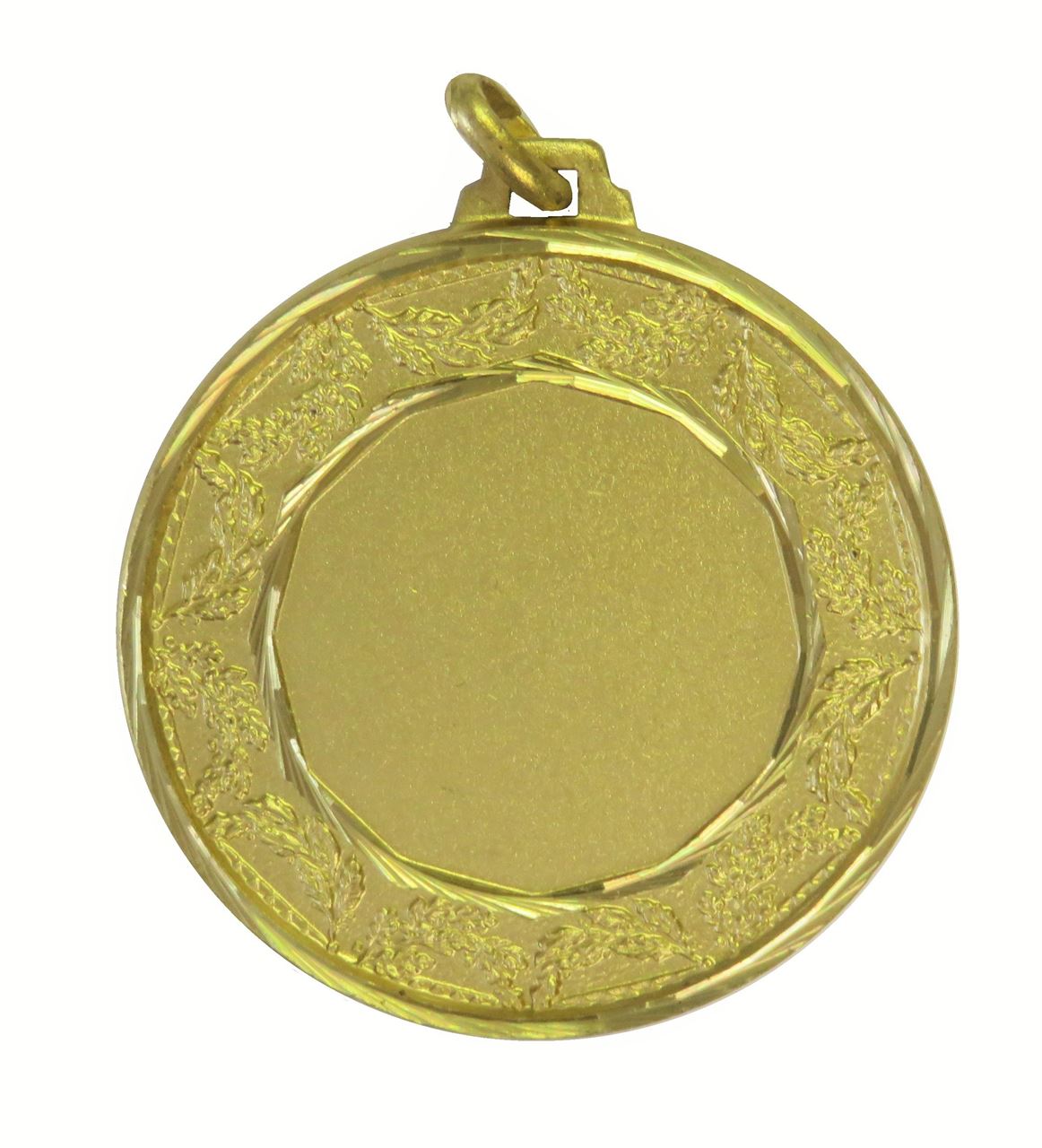 Gold Faceted Classic Laurel Medal (size: 42mm) - 5515F