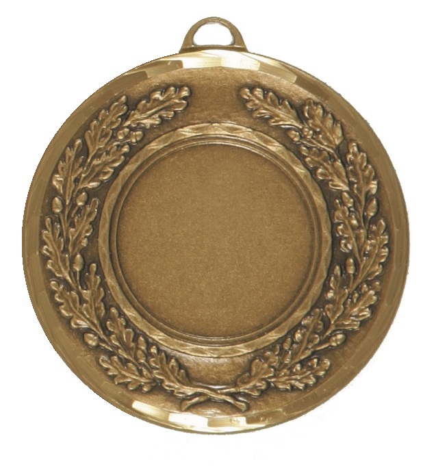 Bronze Faceted Classic Wreath Medal (size: 50mm and 60mm) - 5595F