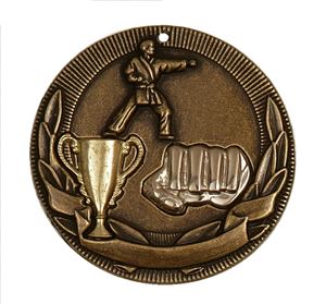 Gold Cup Design Karate Medal (size: 50mm) - D3KT