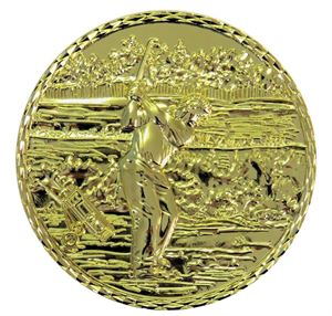 Gold Quality Golf 2 Medal (size: 60mm) - GOLFAL