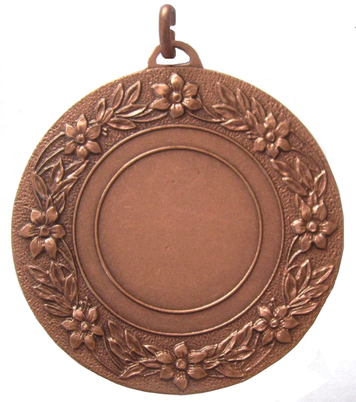 Copper Quality Floral Medal (size: 50mm) - 5809E