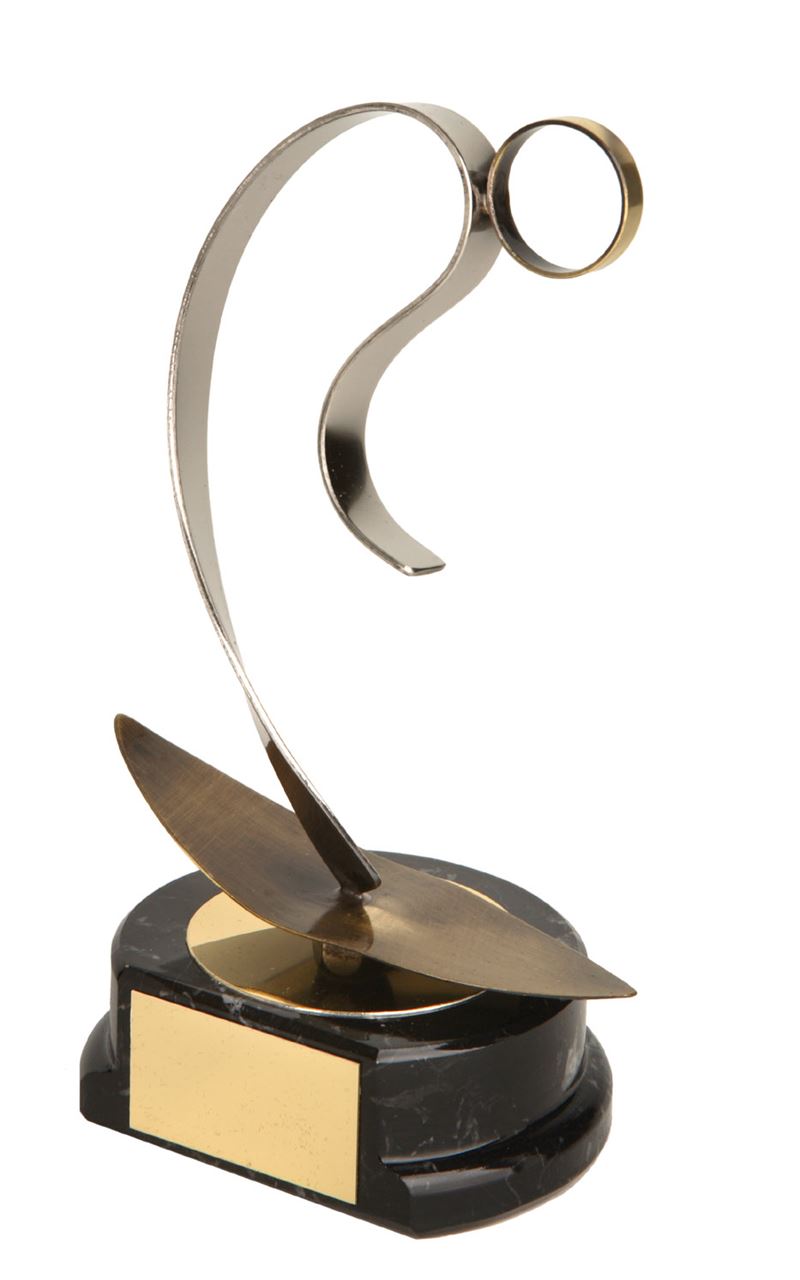Gold Surfing Figure Handmade Metal Trophy - 800 SF