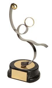 Water Polo Figure Handmade Metal Trophy - 800 WA
