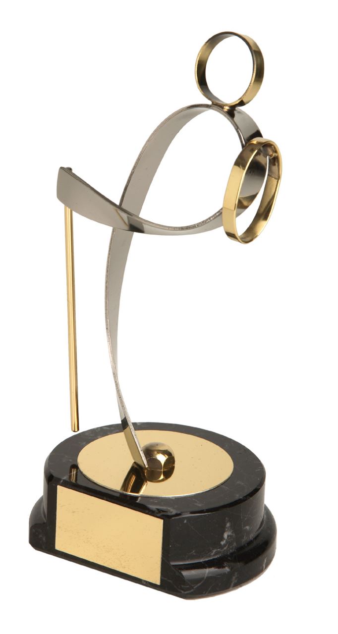 Hiking Gold Figure Handmade Metal Trophy - 800 EX