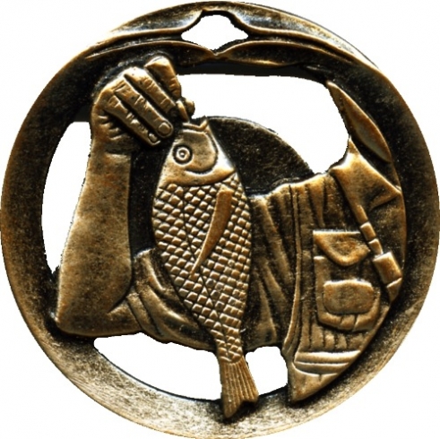 Circular Frame Fishing Medal - MTL916