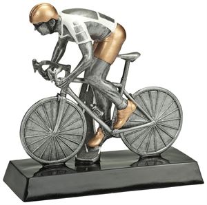 CYCLING BICYCLE CYCLE BIKE TROPHY CYCLIST ON MARBLE TROPHY ENGRAVED FREE 