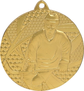 Gold Geometric Ice Hockey Medal Minimum 100l - MMC6750/G