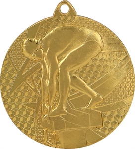 Gold Geometric Diver Medal Minimum 100 - MMC7450/G