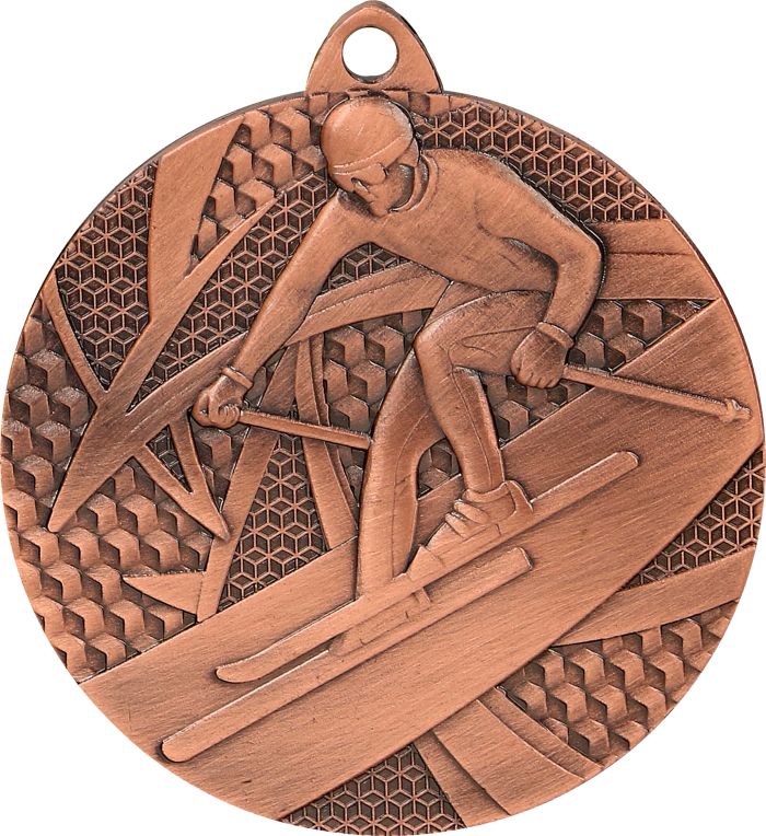 Bronze Geometric Skiing Medal Minimum 100 - MMC8150/B
