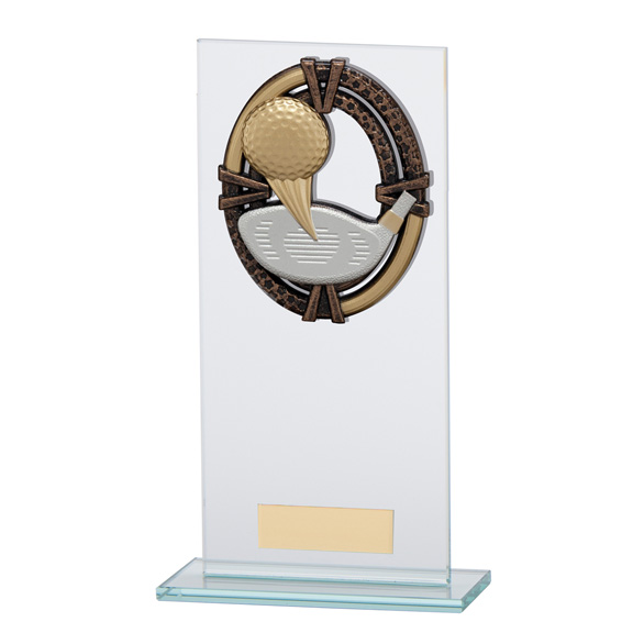 Maverick Legacy Glass Golf Trophy Bronze - CR16011