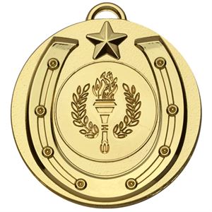 Gold Target Horse Shoe Medal - AM1145.01