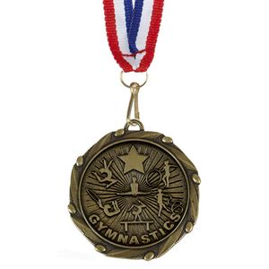 Combo Woman's Gymnastics Medal & Ribbon - AM1150.12