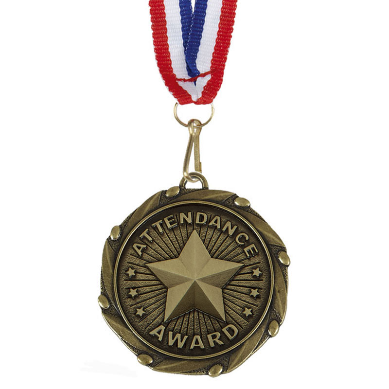 Gold Combo Attendance Award Medal (size: 45mm) - AM1056.12