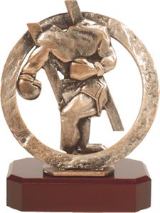 Round Boxing Pewter Trophy - BEL293