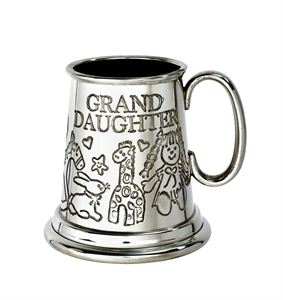 Grand Daughter Pewter Quarter Pint Baby Mug - 30GD