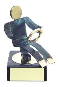 Motor Racing Blue Figure Handmade Metal Trophy - 600 AU
