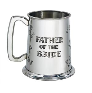 Father of the Bride 1 Pint Pewter Tankard  - 290