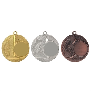 Pack of 100 1st, 2nd & 3rd Place Victory Medals with Ribbons & Logo Inserts - MMC5057/SET100