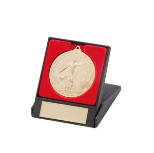 Gold Impulse Football Medal & Case - MB2299G