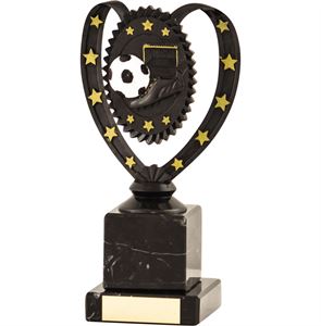 Black Star Football Marble Column Trophy - 1993A