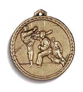 High Relief Karate Kumite Medal - 384.56