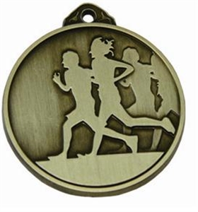 Embossed Silhouette Running Medal  - 59.RUN.050.4