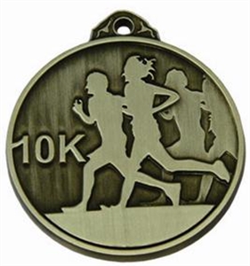Embossed Silhouette 10K Run Medal  - 59.10K.050.4