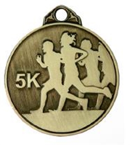 Embossed Silhouette 5K Run Medal - 59.5K.050.4