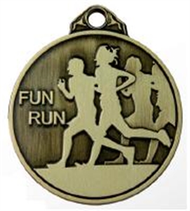 Embossed Silhouette Fun Run Medal - 59.FUN.050.4