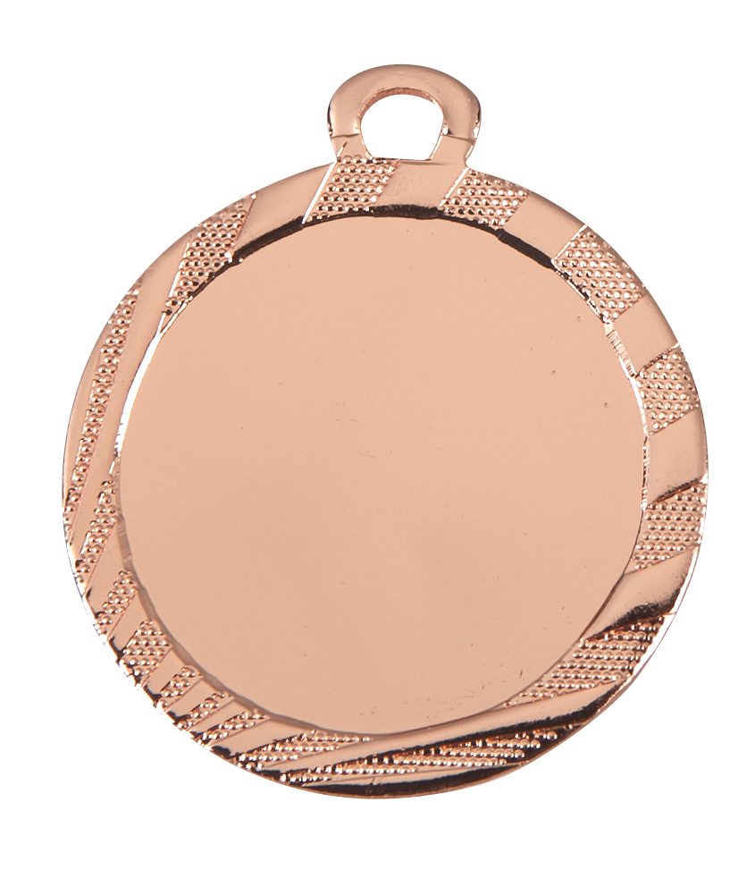 Pack of 100 Stripes Petite Medals with Ribbons & Logo Inserts (32mm) - Bronze ME.070.03.AA/SET100