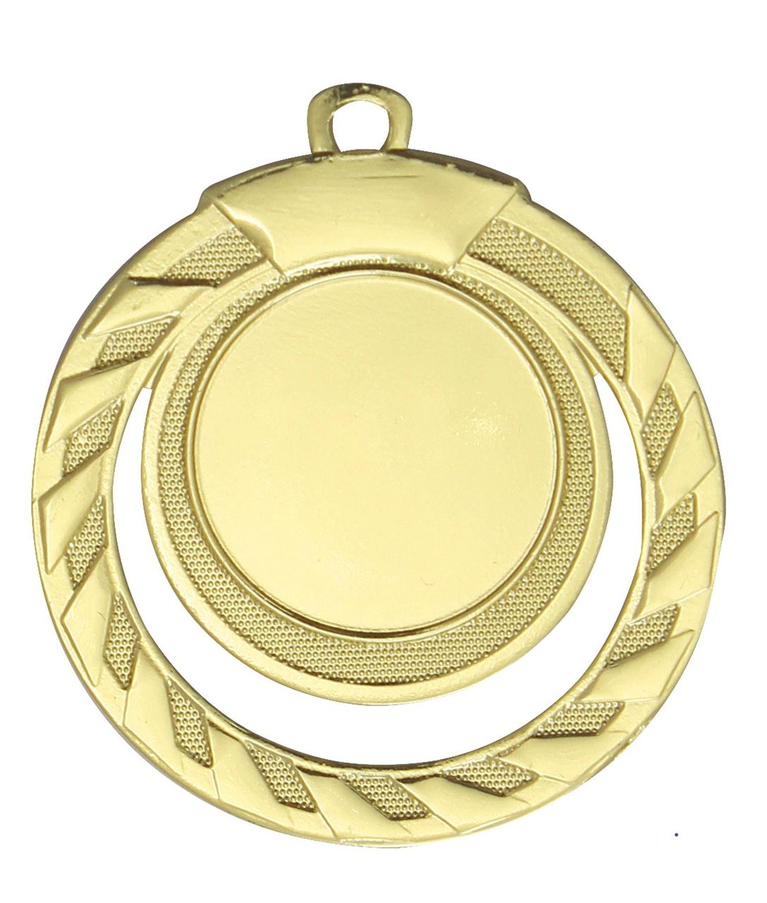 Pack of 100 Aurora Medals with Ribbons & Logo Inserts (50mm) - Gold ME.098.01.C/SET100