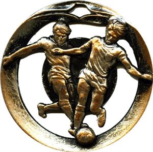 Circular Frame Football Medal - MTL904