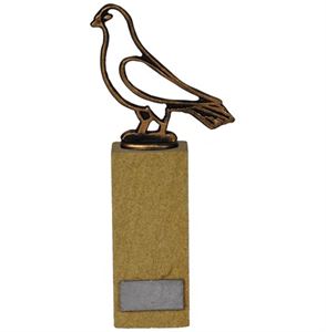 Gold Bird Metal and Oak Trophy - BEZ580