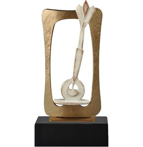 Gold Frame Darts Pewter Trophy - BEL700-490