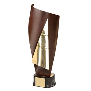 Gold Sailing Handmade Metal Trophy - 1111