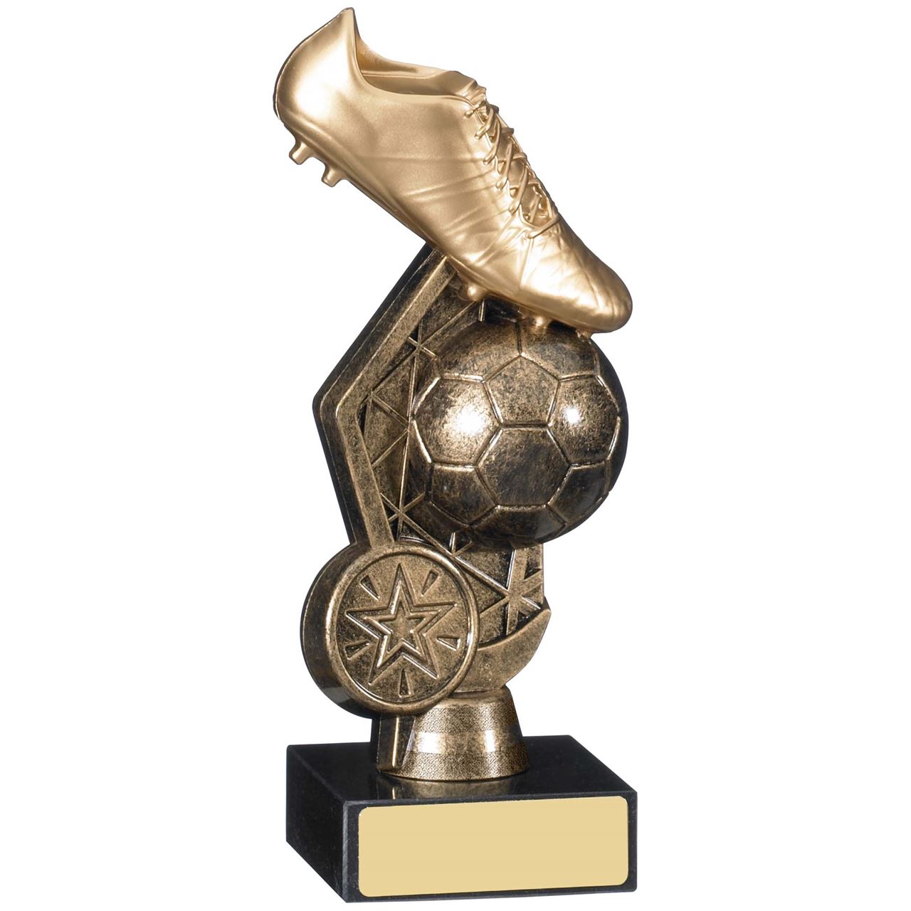 Gold and Black Football Boot Trophies FREE Engraving 