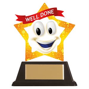 Mini-Star Well Done Smile Acrylic Plaque - AC19704