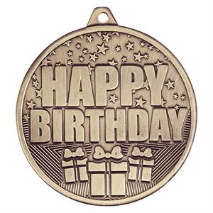 Cascade Happy Birthday Medal - MM19036G