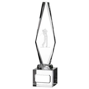 Stunning Lunar Shard Glass 3D laser image Football Award Trophy FREE Engraving 