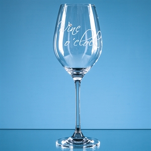 'Wine o'clock' Diamante Wine Glass - SL700