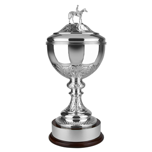 The Imperial Challenge Hand Chased Trophy with Horse & Jockey Lid - HJL5000