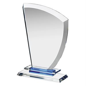 Nautical Clear & Blue Crystal Award - HC019