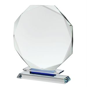 Octave Clear & Blue Crystal Award - HC048