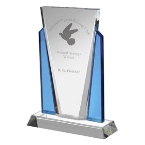 Azure Clear & Blue Crystal Award - HC022