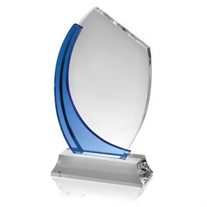 Siren Clear & Blue Crystal Award - AC79