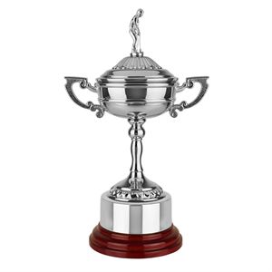 Nickel Plated Endurance Golf Cup with Golf Figure Lid - WC26