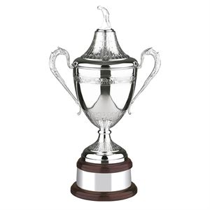 Silver Plated Golf Champion's Cup with Golf Lid - HVL100C